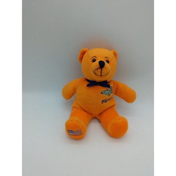 Symbolz Florida Sunshine state Orange Beanie Bear Patriotic Plush USA 7" - Picture 4 of 6